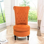 Fauteuil d'appoint haut de gamme en velours capitonné, jaune moutarde/gris/noir, unité