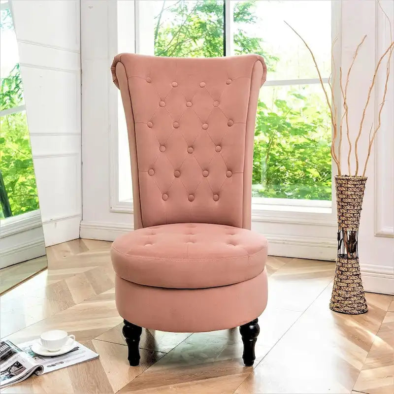 Fauteuil d'appoint haut de gamme en velours capitonné, jaune moutarde/gris/noir, unité