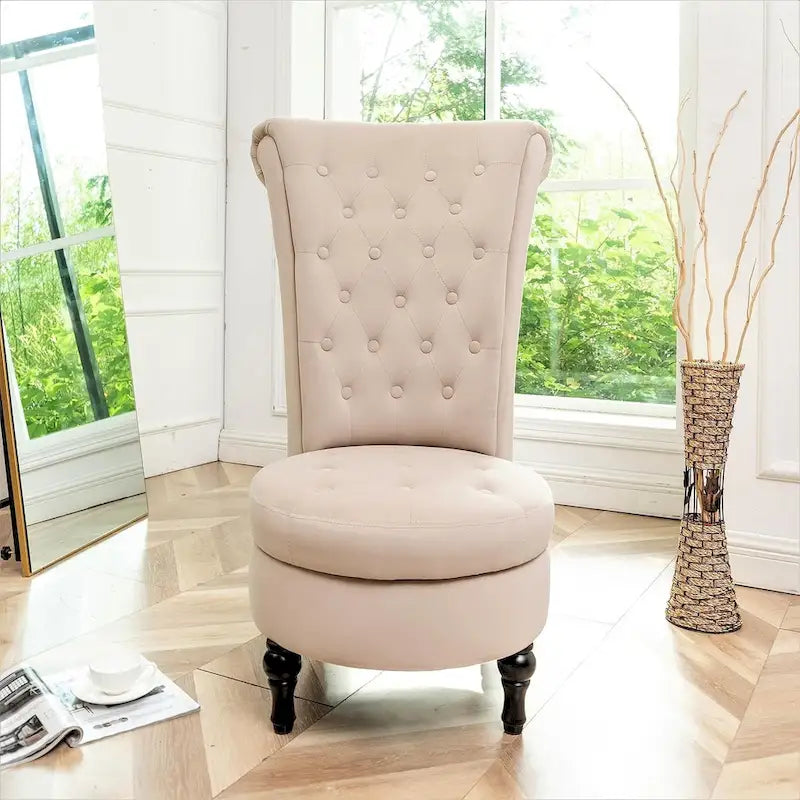 Fauteuil d'appoint haut de gamme en velours capitonné, jaune moutarde/gris/noir, unité