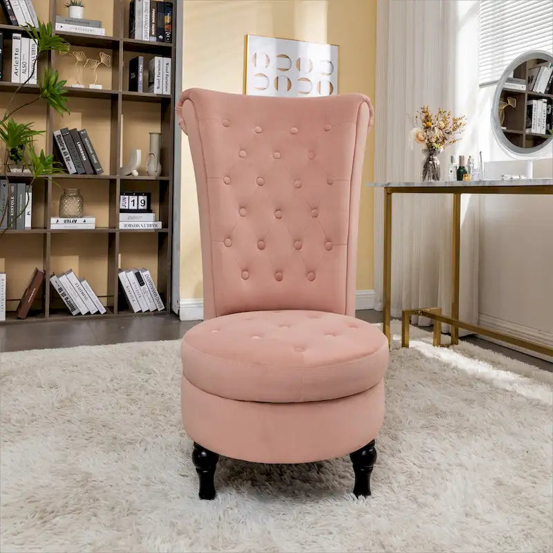 Fauteuil d'appoint haut de gamme en velours capitonné, jaune moutarde/gris/noir, unité