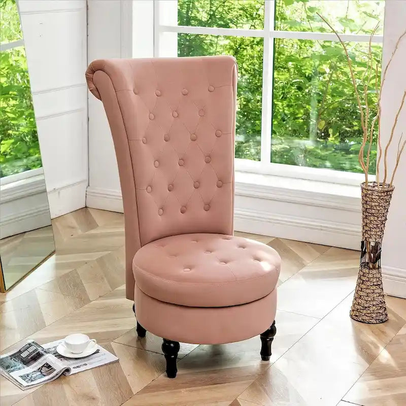 Fauteuil d'appoint haut de gamme en velours capitonné, jaune moutarde/gris/noir, unité