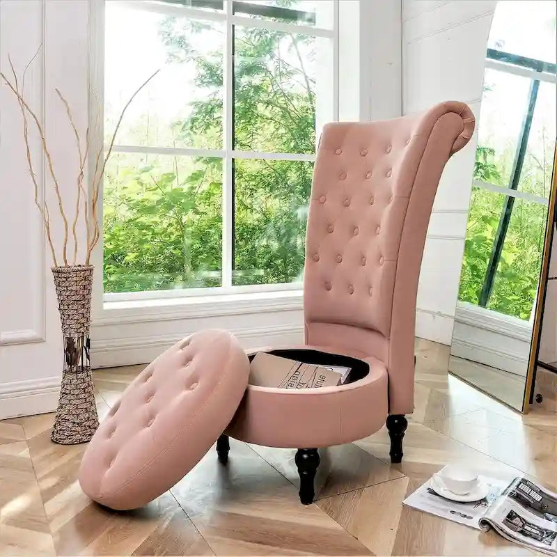 Fauteuil d'appoint haut de gamme en velours capitonné, jaune moutarde/gris/noir, unité