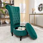 Fauteuil d'appoint haut de gamme en velours capitonné, jaune moutarde/gris/noir, unité