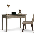 Bureau en bois massif avec tiroirs — Multicolore, une place