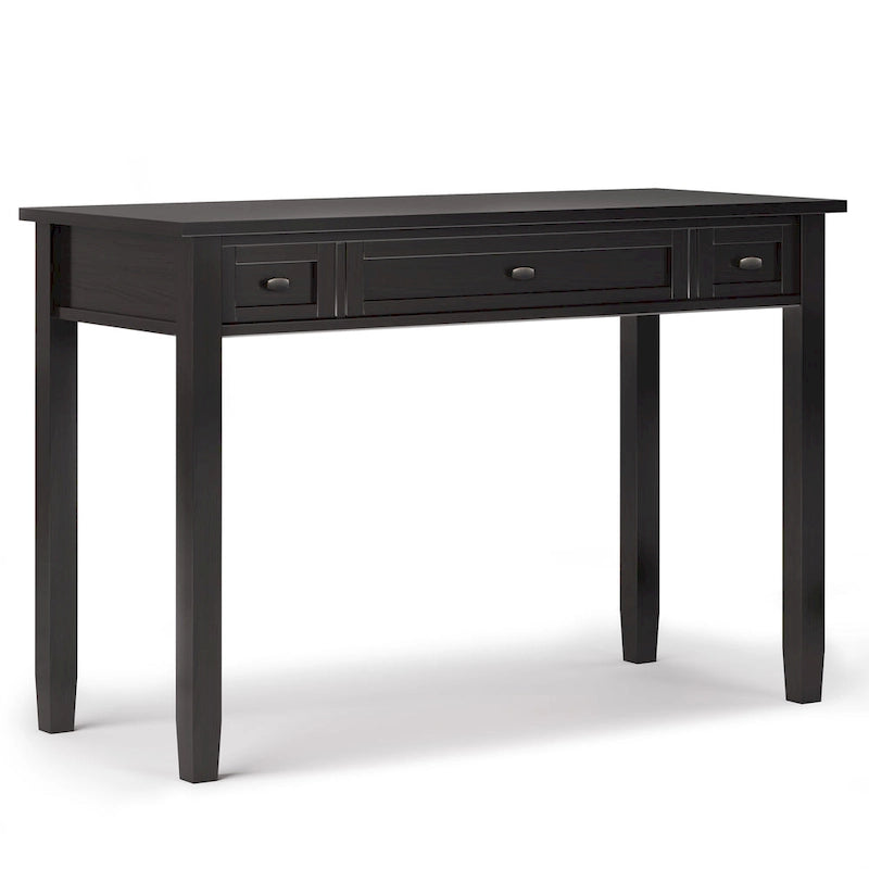 Bureau en bois massif avec tiroirs — Multicolore, une place