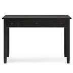 Bureau en bois massif avec tiroirs — Multicolore, une place