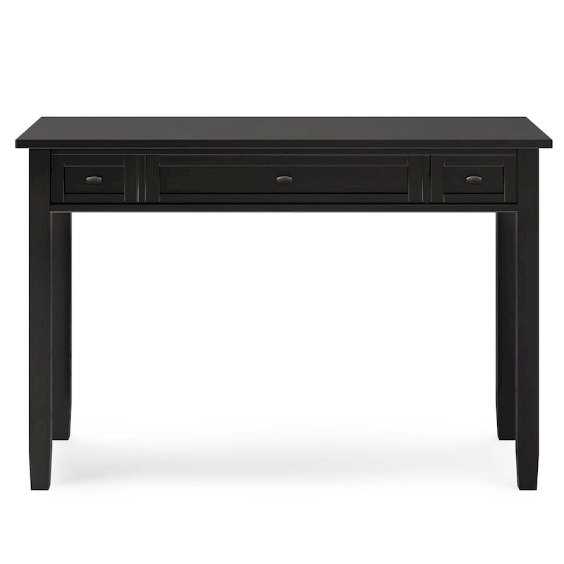 Bureau en bois massif avec tiroirs — Multicolore, une place