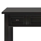 Bureau en bois massif avec tiroirs — Multicolore, une place