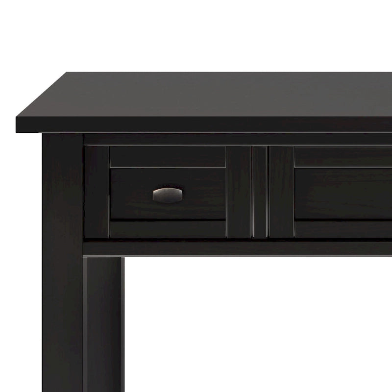 Bureau en bois massif avec tiroirs — Multicolore, une place