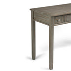 Bureau en bois massif avec tiroirs — Multicolore, une place