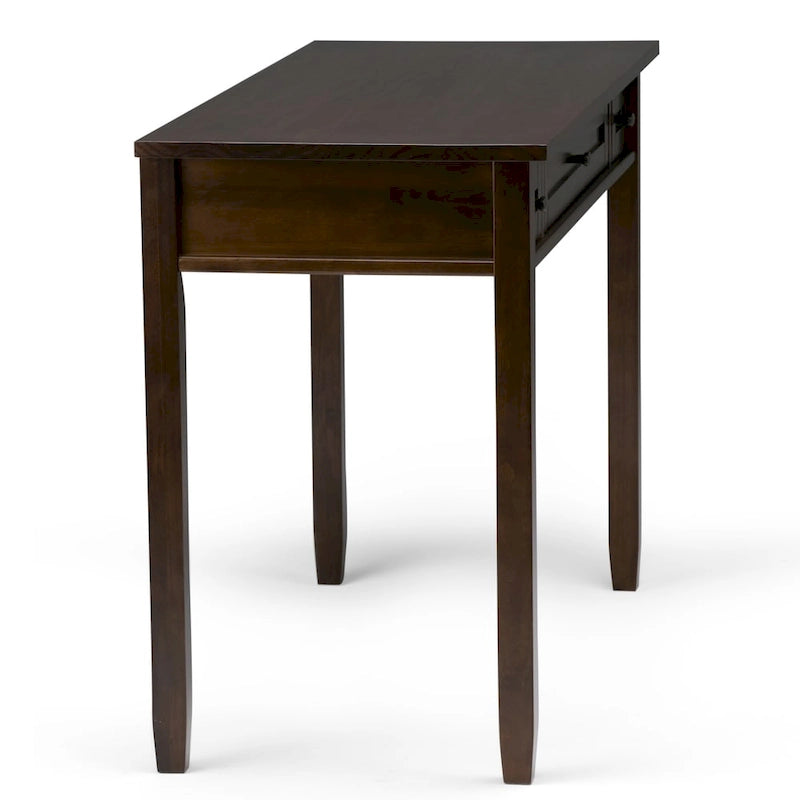 Bureau en bois massif avec tiroirs — Multicolore, une place