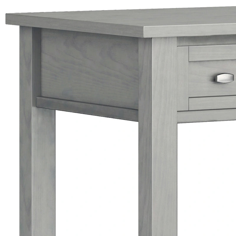 Bureau en bois massif avec tiroirs — Multicolore, une place
