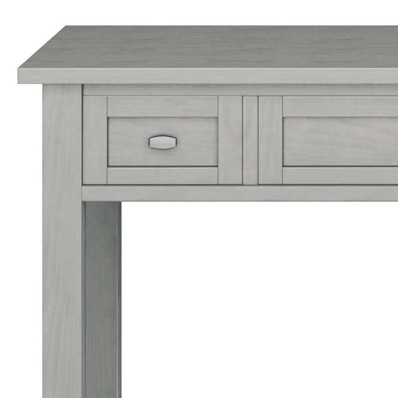 Bureau en bois massif avec tiroirs — Multicolore, une place