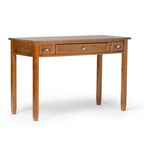 Bureau en bois massif avec tiroirs — Multicolore, une place