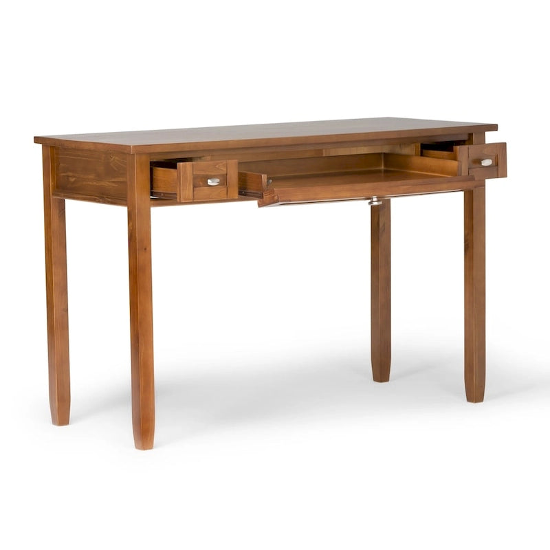 Bureau en bois massif avec tiroirs — Multicolore, une place