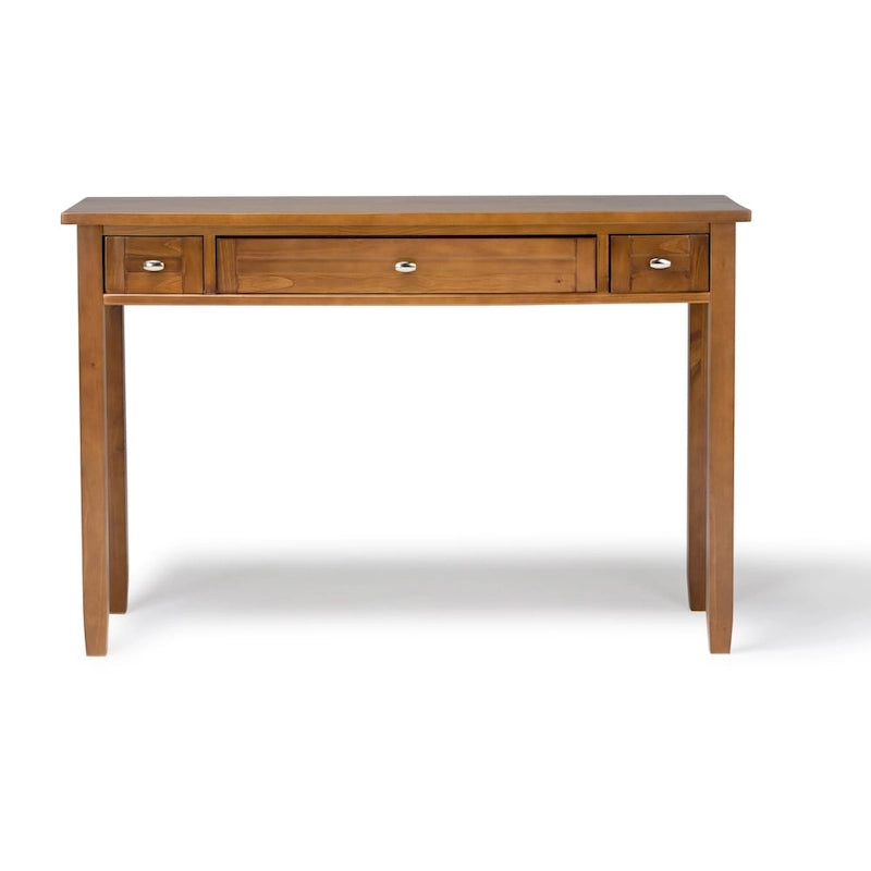 Bureau en bois massif avec tiroirs — Multicolore, une place