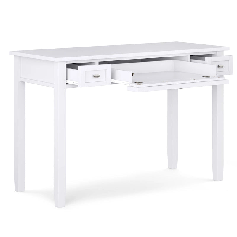 Bureau en bois massif avec tiroirs — Multicolore, une place