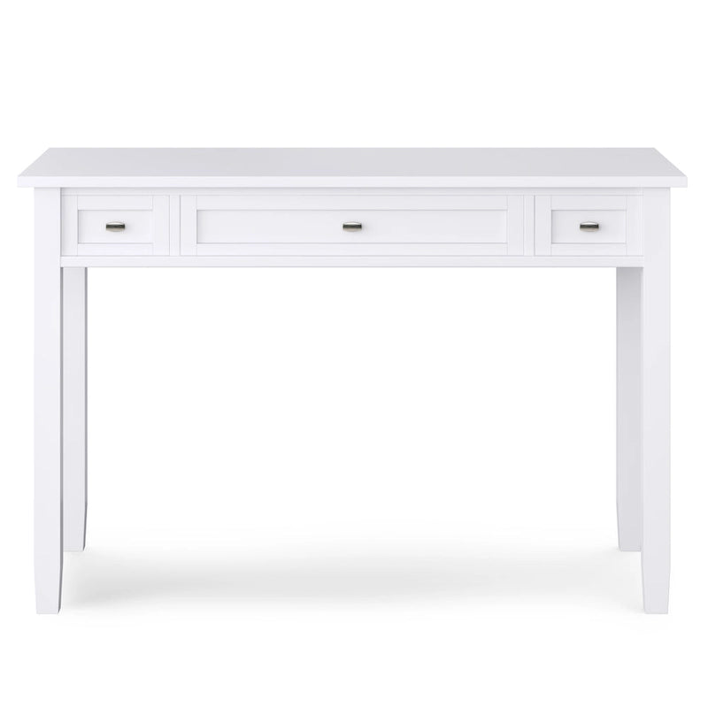 Bureau en bois massif avec tiroirs — Multicolore, une place
