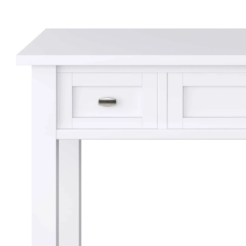 Bureau en bois massif avec tiroirs — Multicolore, une place