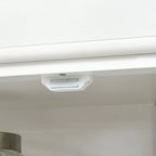 Armoire de cuisine garde-manger à 4 portes avec 6 étagères, noir/blanc