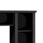 Meuble TV Blanc / Noir avec Pont & Meubles d'Appoint – Convient aux TV jusqu'à 75"