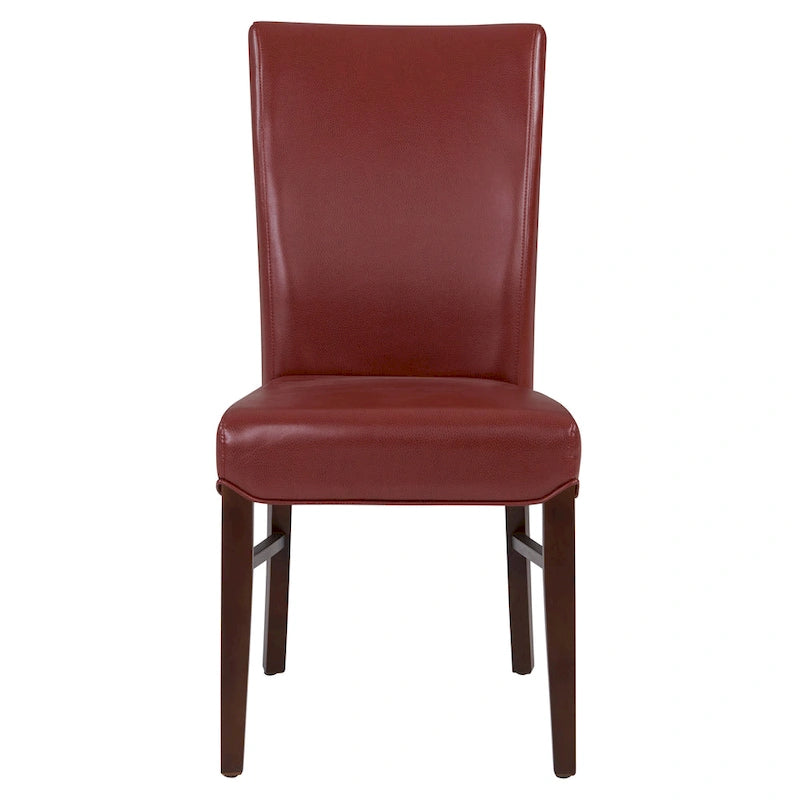 Chaise de salle à manger sans accoudoirs en cuir reconstitué, lot de 2 — Bleu vintage / Grenade / Gris vintage / Crème / Citrouille / Aqua / Noir / Caramel vintage