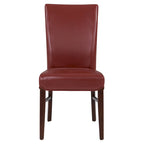 Chaise de salle à manger sans accoudoirs en cuir reconstitué, lot de 2 — Bleu vintage / Grenade / Gris vintage / Crème / Citrouille / Aqua / Noir / Caramel vintage