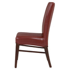 Chaise de salle à manger sans accoudoirs en cuir reconstitué, lot de 2 — Bleu vintage / Grenade / Gris vintage / Crème / Citrouille / Aqua / Noir / Caramel vintage