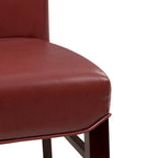 Chaise de salle à manger sans accoudoirs en cuir reconstitué, lot de 2 — Bleu vintage / Grenade / Gris vintage / Crème / Citrouille / Aqua / Noir / Caramel vintage