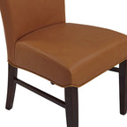 Chaise de salle à manger sans accoudoirs en cuir reconstitué, lot de 2 — Bleu vintage / Grenade / Gris vintage / Crème / Citrouille / Aqua / Noir / Caramel vintage
