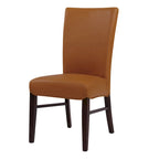 Chaise de salle à manger sans accoudoirs en cuir reconstitué, lot de 2 — Bleu vintage / Grenade / Gris vintage / Crème / Citrouille / Aqua / Noir / Caramel vintage