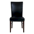 Chaise de salle à manger sans accoudoirs en cuir reconstitué, lot de 2 — Bleu vintage / Grenade / Gris vintage / Crème / Citrouille / Aqua / Noir / Caramel vintage