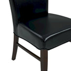 Chaise de salle à manger sans accoudoirs en cuir reconstitué, lot de 2 — Bleu vintage / Grenade / Gris vintage / Crème / Citrouille / Aqua / Noir / Caramel vintage