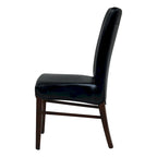 Chaise de salle à manger sans accoudoirs en cuir reconstitué, lot de 2 — Bleu vintage / Grenade / Gris vintage / Crème / Citrouille / Aqua / Noir / Caramel vintage