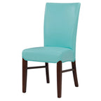 Chaise de salle à manger sans accoudoirs en cuir reconstitué, lot de 2 — Bleu vintage / Grenade / Gris vintage / Crème / Citrouille / Aqua / Noir / Caramel vintage