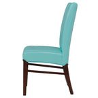 Chaise de salle à manger sans accoudoirs en cuir reconstitué, lot de 2 — Bleu vintage / Grenade / Gris vintage / Crème / Citrouille / Aqua / Noir / Caramel vintage