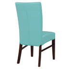 Chaise de salle à manger sans accoudoirs en cuir reconstitué, lot de 2 — Bleu vintage / Grenade / Gris vintage / Crème / Citrouille / Aqua / Noir / Caramel vintage