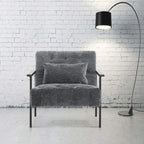 Fauteuil d'appoint déhoussable en chenille bleu foncé/vert/gris/argent/blanc/jaune, lot de 2