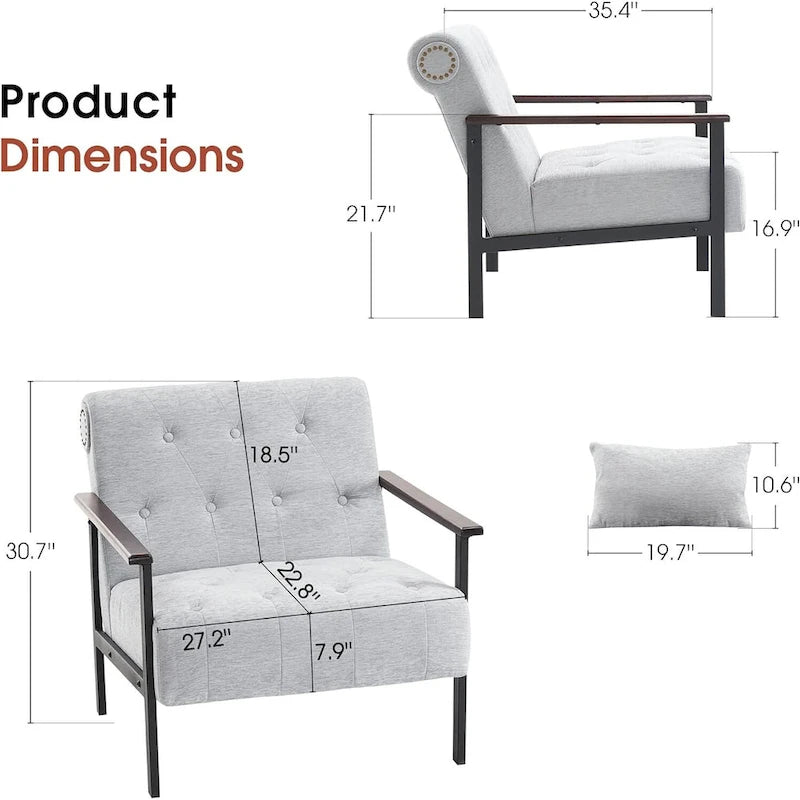Fauteuil d'appoint déhoussable en chenille bleu foncé/vert/gris/argent/blanc/jaune, lot de 2
