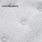 Fauteuil d'appoint déhoussable en chenille bleu foncé/vert/gris/argent/blanc/jaune, lot de 2