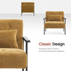 Fauteuil d'appoint déhoussable en chenille bleu foncé/vert/gris/argent/blanc/jaune, lot de 2