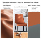 Chaise de salle à manger tapissée blanc crème et gris / orange et gris, lot de 2