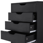 Commode à 9 tiroirs – Noir / Gris / Blanc, unité simple