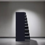 Commode à 9 tiroirs – Noir / Gris / Blanc, unité simple