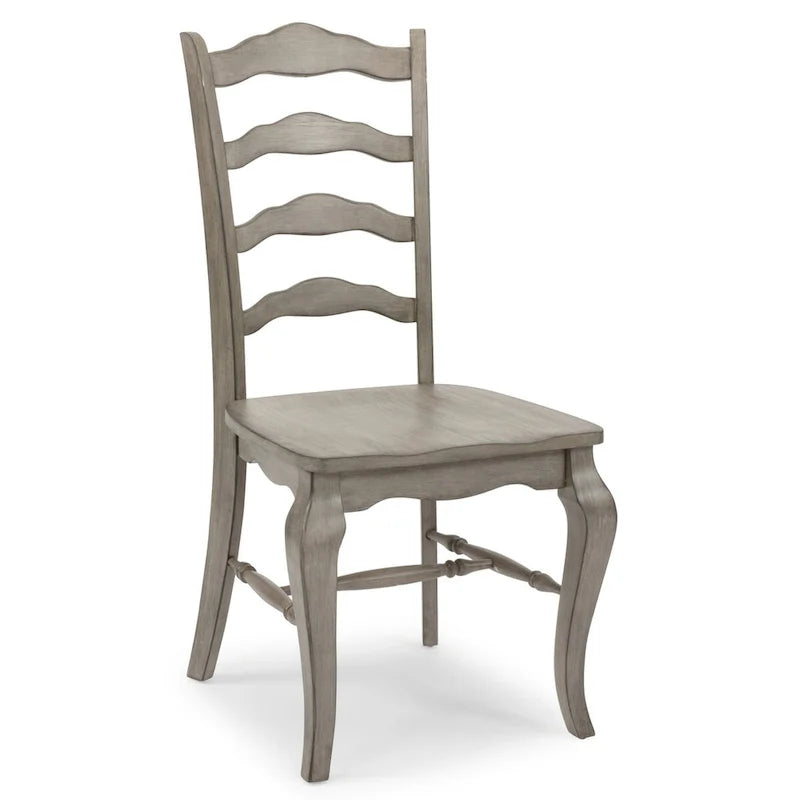 Chaise de salle à manger en bois gris, style rustique, lot de 2