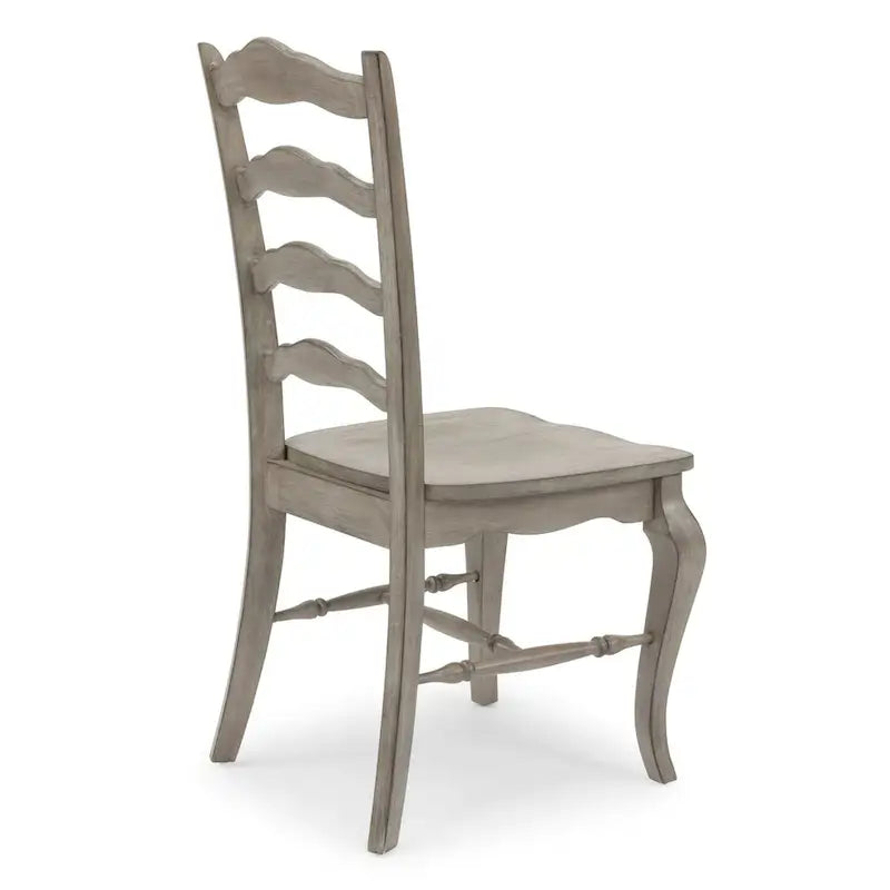 Chaise de salle à manger en bois gris, style rustique, lot de 2