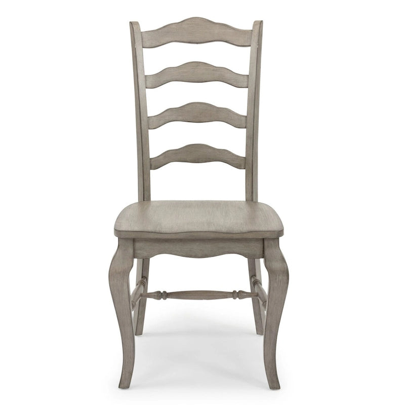Chaise de salle à manger en bois gris, style rustique, lot de 2