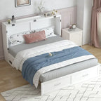 Lit escamotable Armoire-lit Murphy gris foncé / blanc / cerisier avec matelas, tiroir de rangement et station de recharge – Grand lit, 1 personne