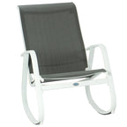 Fauteuil à bascule d'extérieur Sling, Bleu / Beige / Gris, Individuel