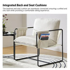 Fauteuil d'appoint moderne avec poches latérales, lot de 2 (Noir/Vert/Gris/Beige/Bleu)